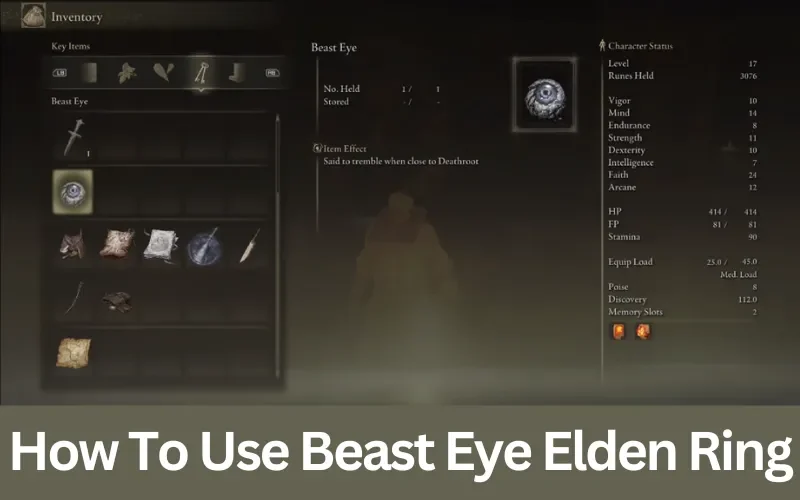 How To Use Beast Eye Elden Ring