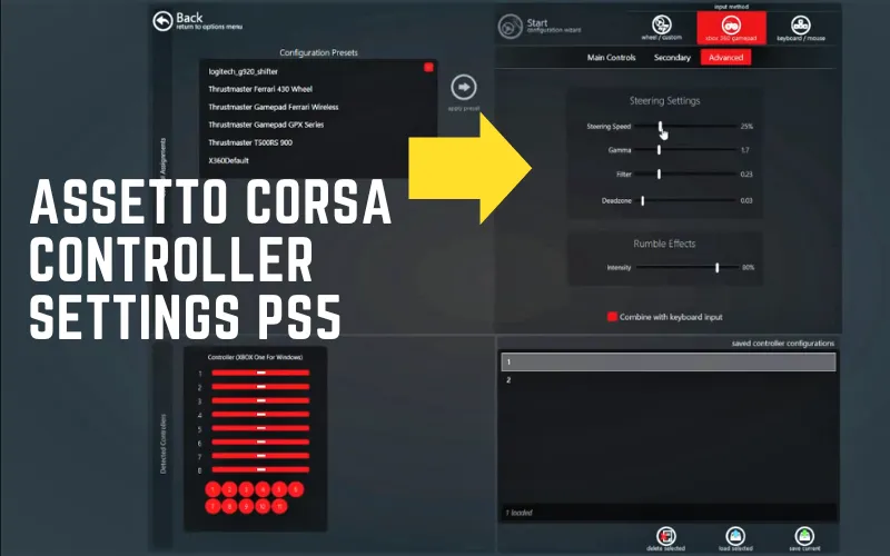 Assetto Corsa Controller Settings PS5