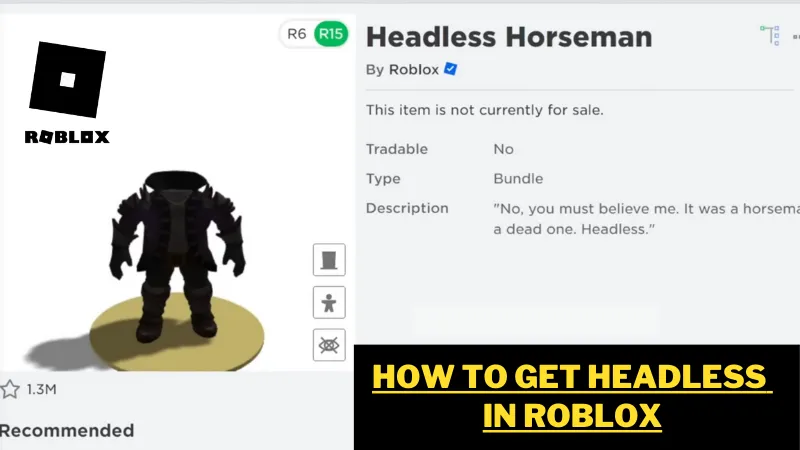 How To Get Headless In Roblox